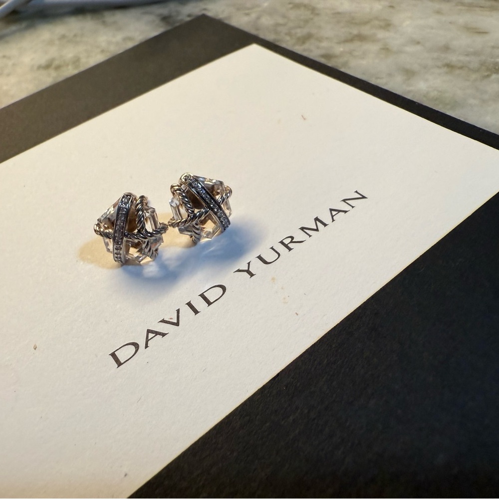 David Yurman Cable wrap stud earrings.